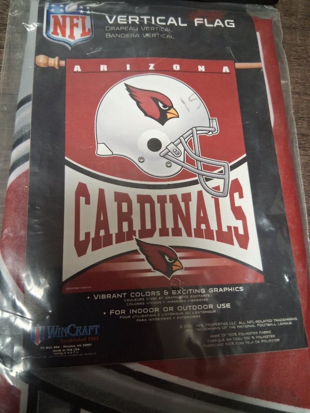 NFL Arizona Cardinals Vertical Flag 27x37